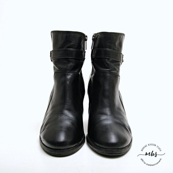 Frye Patty Buckle Side Zip Riding Heeled Booties - Picture 3 of 15